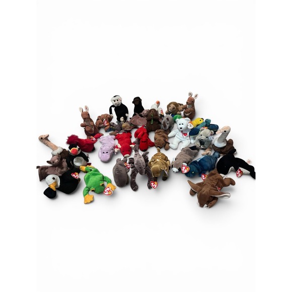 Ty Other - Lot of 30+ Ty Beanie Babies Vintage Collection with Tags(Mixed Animals Plush)